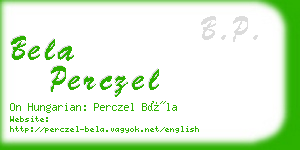 bela perczel business card